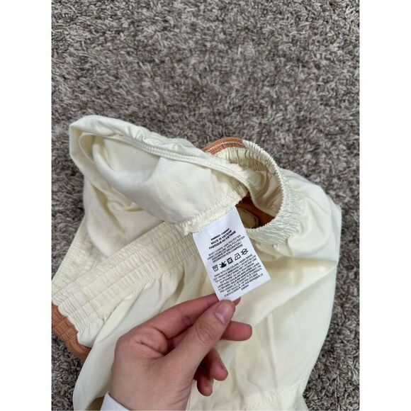 Nike Women's M Dri-fit Tempo Running Shorts Cream Tan Brown Brief Lined Athletic - Picture 4 of 10